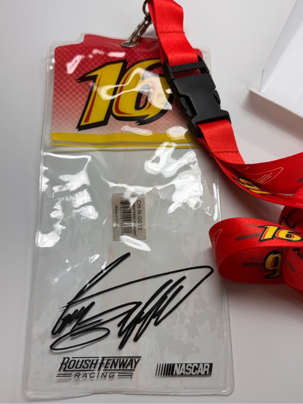 NASCAR Greg Biffle #16 Roush Fenway Racing Lanyard & Credential Holder